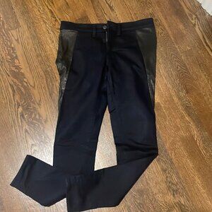 Rag and Bone dark denim with leather